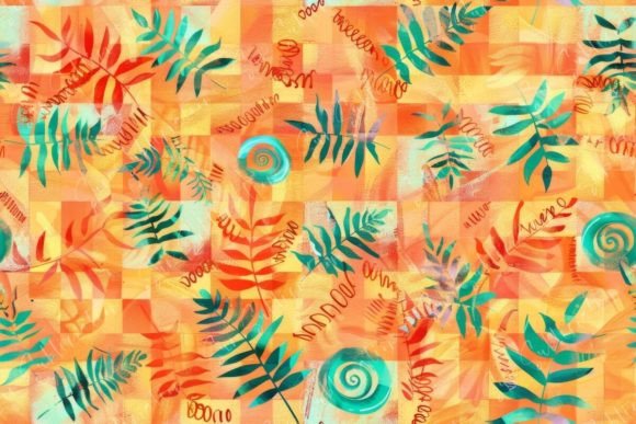 Abstract Tropical Patterns and Textures: A Vibrant Design Element for Modern Creatives