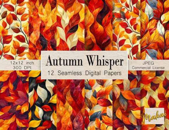 Artistic Autumn Leaves Seamless Patterns: Elevating Design with Seasonal Elegance