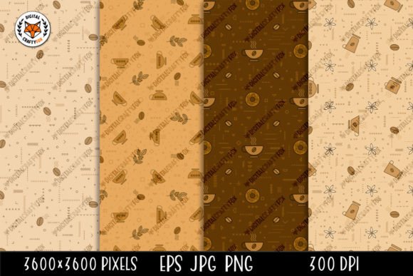 Coffee Seamless Patterns: A Versatile Design Asset for Modern Creatives and Businesses