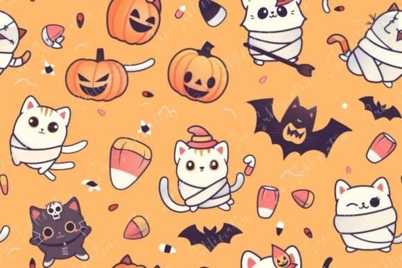 Cute Halloween Cat Patterns