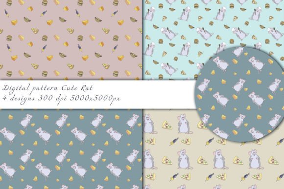 Cute Rats Set Seamless Patterns: A Versatile Design Solution for Creative Projects