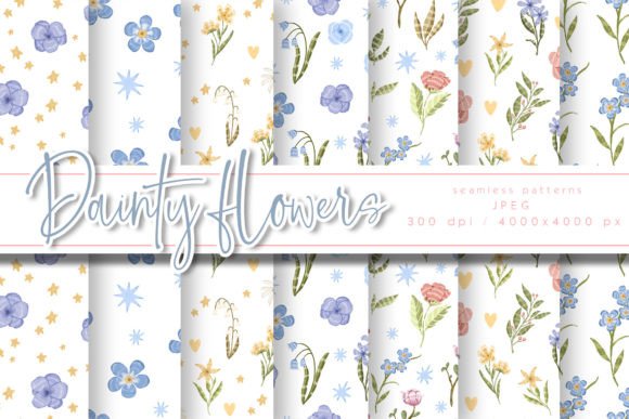 Dainty Floral Seamless Patterns: A Versatile Design Element for Modern Creativity