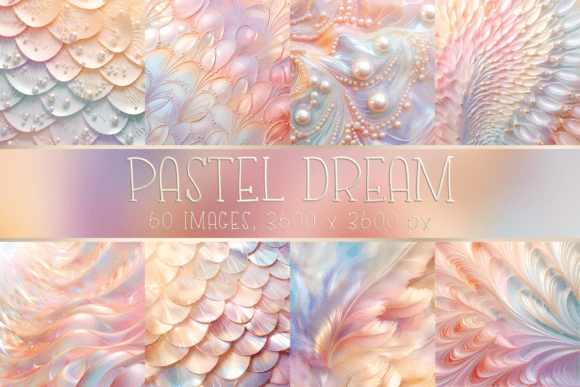 Dreamy Pastel Pearly Printable Patterns: A Versatile Digital Resource for Creative Projects