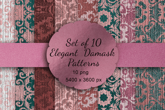 Elegant Damask Patterns Set: A Timeless Blend of Art and Modern Design