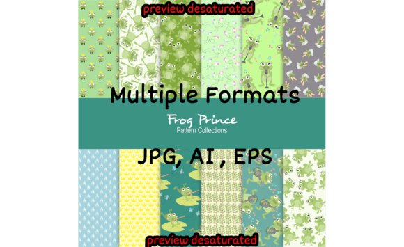 Enhance Your Projects with Frog Prince Patterns Set: A Seamless Blend of Style and Sophistication