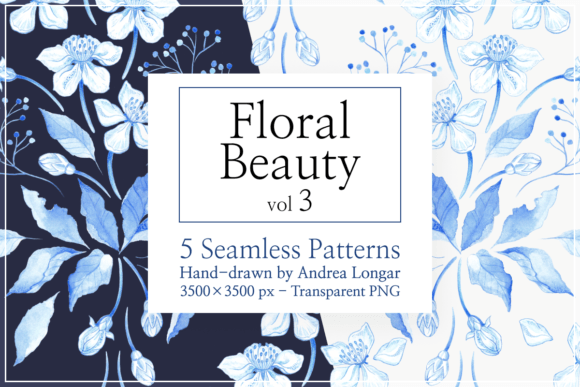 Floral Beauty 3 Drawn Patterns: A Versatile Tool for Creative Projects