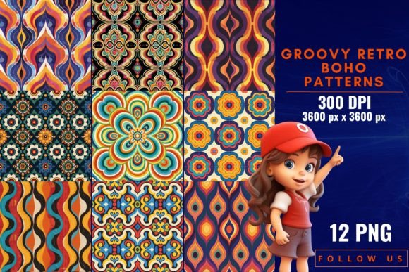 Groovy Retro Boho Patterns: A Timeless Blend of Style and Nostalgia
