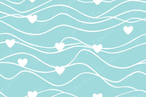 Heart Patterns on Wavy Lines Background: A Versatile Design Asset for Creative and Professional Workflows