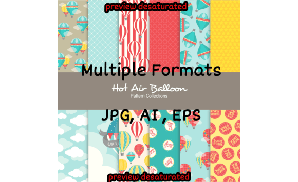 Hot Air Balloon Patterns Collection: A Versatile Design Resource for Creators
