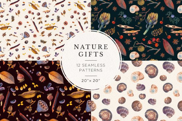 Nature Gifts Woodland Seamless Patterns