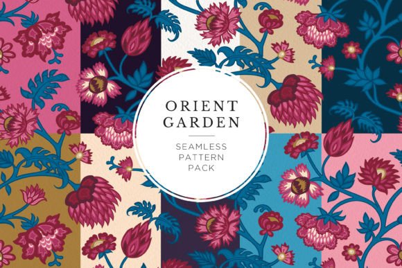 Orient Garden Floral Seamless Patterns: A Designer's Essential Resource