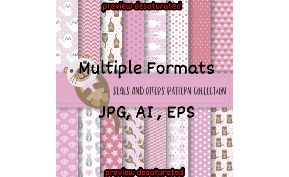 Otters Seals Patterns Decoration