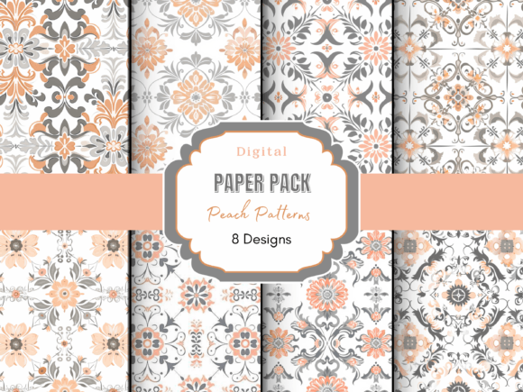 Peach and Gray Geometric Patterns: A Modern Design Tool for Creatives and Professionals