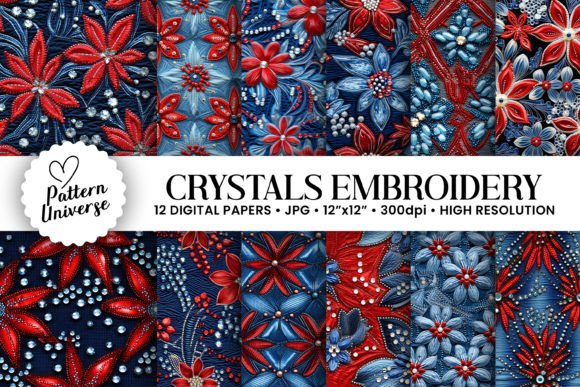 Red Blue Crystals Embroidery Patterns: A Guide to Choosing and Using Them Effectively