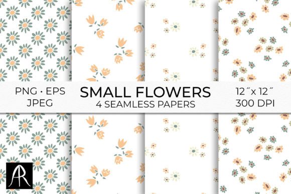 Small Wildflowers Silhouettes Patterns