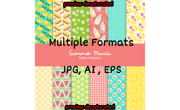 Summer Picnic Patterns Set