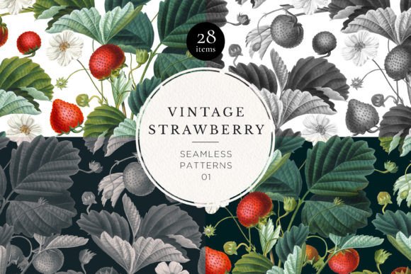 Vintage Strawberry Seamless Patterns: A Timeless Design Resource for Creators